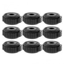 ABS 드럼 심벌 너트 9 개 심벌즈 퀵 어셈블리 메이트 교체 액세서리 연주자 초보자용 30mm, [01] Black 9 Pieces