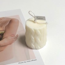 F5NATURE 니트캔들 오브제캔들 디자인 필라왁스 인테리어소품 홈데코, 12.우드세이지앤씨솔트