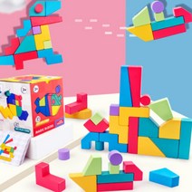 new 대형21개 마법블럭 스마트 칠교놀이 원목퍼즐
