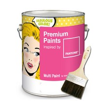 노루페인트 팬톤 수성 멀티 페인트 방문 가구 목재 철재 조색 무광 4L, Lemon Verbena(12-0742)