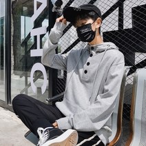 가바바 남성 후드티 4버튼으로 포인트 딱 잡았어 긴팔티 G18593