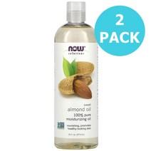 Now Almond Oil 미국 나우 푸드 솔루션 퓨어 스위트 아몬드 오일 16oz(473ml) 2팩
