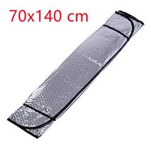 자동차 140cm 앞 유리 접이식 차양 바이저 커버 블록 반사판 휴대용 자외선 차단 스크린, 70x140 cm