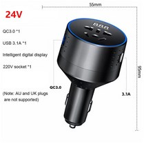 차량용 인버터 인버터 자동차 충전기 12v 220v 110V PD 유형-C QC3.0 USB 소켓 어댑터 24V 전원 변환기 a, 05 24V to 220V