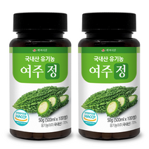 백세식품 유기농 여주정 500mg 100정 HACCP 인증제품, 50g, 2개