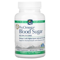 노르딕 네츄럴 프로페셔날 Nordic Naturals 프로오메가 혈당 1 000mg 소프트젤 60정, 1개