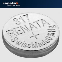 RENATA 레나타 시계건전지 배터리 수은 321 364 377 395 317 390 315 317 362 371 동전 코인 전지, 레나타 317(SR516SW) 1알