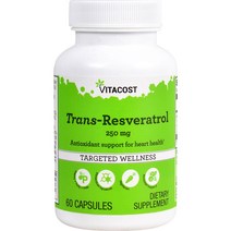 비타코스트 트랜스레스베라톨 250mg 60 캡슐, 1팩