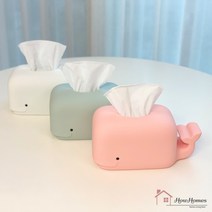 실리콘 고래 티슈케이스 실리콘 커버 휴지 각티슈 팝업티슈 냅킨 케이스, 민트블루1+팝업티슈1