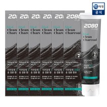 [애경]2080 퓨어 블랙 치약 차콜민트향 120g x6개, 01.차콜 민트 120gx6개, 상세설명 참조
