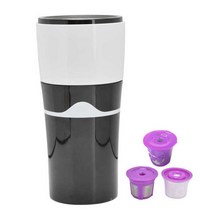 커피머신 가정용 에스프레소 메이커 450ml 휴대용 드립 커피 여행용 머신 K 컵 캡슐 용, [02] Black