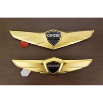 제네시스 DH 엠블럼 (금장 골드 금도금 24k 순금 도금 타입), 글씨 ( G380 HTRAC )
