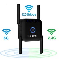 와이파이 티피링크 유 무선 공유기 5g2.4g 리피터 라우터 증폭기 장거리 익스텐더 홈, 협력사, 우리 플러그, 블랙 2.4g 5g ac24