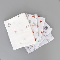 꿈두부 아기이불 자체제작원단 디자인 거즈블랭킷, 초원의친구들_L사이즈