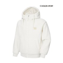 코오롱스포츠 동절 남녀공용 솔리드 플리스 후디 재킷 TLJFW21501IVO