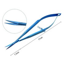 겸자가위 리케어 코바늘 솜넣는 Castroviejo 각막 가위 캡슐 멤브레인 티타늄/스테인레스 스틸 마이크로 안, 04 Curved