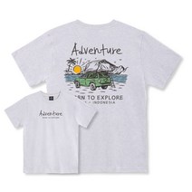 아스트로피 발리여행 반팔 티셔츠 - 사계절 남녀공용 여름 빅사이즈 커플 단체 학생 백프린팅