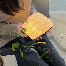 접이식 북램프 LED 충전식 책 무드등 북라이트 램프 미니 휴대용 원목