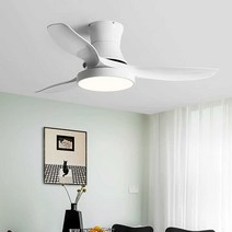 실링팬 조명 천장 LED 북유럽 거실조명 선풍기등, 화이트 우드 56인치+리모컨