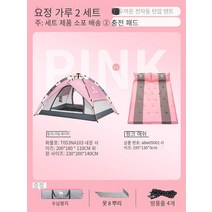 야외 텐트 두껍게 완전히 자동 팝업 휴대용 어린이 피크닉 야외 방비 공원 캠핑 장비, Z2JT1050801 요정 분말2업그레이드 설정