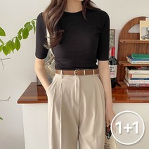 코코블랑 (1+1)-3kg 슬림핏 골지티셔츠
