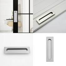 TWKL 사각 매립형 손잡이 138X40MM 실버, 1개