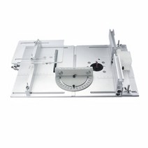 목공테이블 쏘 톱다이 목공작업대 라우터 테이블 인서트 플레이트 워크 벤치 원형 톱 플립 커버 마이 터 게, 02 Set of Silver Plate