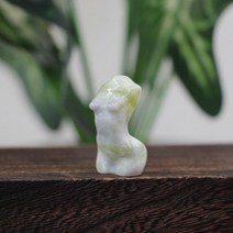 여성 바디 모델 동상 홈 장식 치유 크리스탈 조각 보석 흉상 입상 레이키 로즈 쿼츠 여신 선물, Lemon Jade