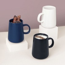 베이직 3가지 컬러 무광 도자기 심플 머그컵 450ml, 쿠팡 네이비, 쿠팡 본상품선택