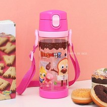 17000 브레드이발소 슬러시 원터치 빨대물통-핑크 716549, 상세페이지 참조, 단품