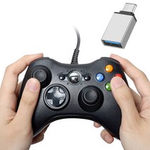 원신 모바일 게임패드 올인원 세트 PC 스마트폰 컨트롤러(XBOX360호환패드 + OTG젠더), 블랙단품