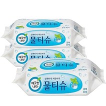 깨끗한나라 페퍼민트 물티슈 리필형, 30매, 3팩