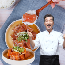 먹사부 쫄깃 담백 생 간장 연어장 새우장 반찬, [단품]연어장(300g) 2개, 300g, 2개