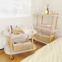 이동식 트롤리 화이트 타원형 원형 2단 3단 470 580