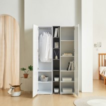 하우스토리 행거 광폭 수납장 1000 좌형 선반, 오크