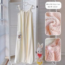 dulandQ 샤워가운 여성 여름샤워가운 850*1140mm, 베이지, 1개