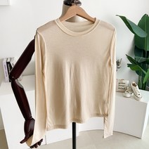 메이룸 텐셀긴팔티곱 텐셀 스판 라운드 이너 긴팔 티셔츠