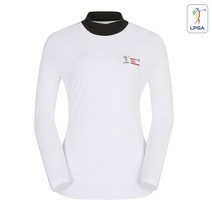 LPGA골프 여성 펀칭소매 컬러배색 반넥 티셔츠(L202TL509P)
