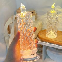 LED초 크리스탈 느낌 양초모양 무드등
