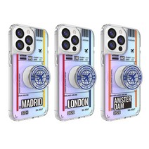 플라잉 아이폰11프로 마이 투어리스트 도쿄 싱가포르 뉴욕 로마 투명 스마트톡   홀로그램케이스