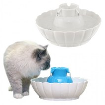 팻킷 젤리 냥수기 고양이 정수기 세라믹 도자기 분수대 애견 물그릇 워터 음수대 반려견 플라워, 연꽃형화이트