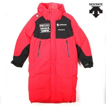 데상트패딩 JQS SM423SDJO1-RED 남녀공용 스위스 스키팀 롱다운, 사이즈:90