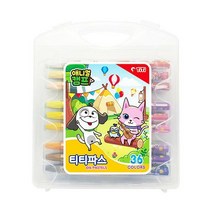 티티파스 애니멀캠프 36색 / 크레파스 크레용 미술준비물 학용품 미술용품, 단품