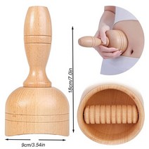 림프마사지기 괄사마사지기 나무 핸드 헬드 컵 나무 치료 도구 배수 릴리스 근육 통증을위한 안티 셀룰 라이트, 1개
