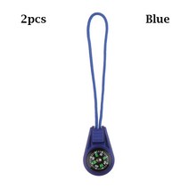 나침판 등산 캠핑 산악회 선물 2 pcs 지퍼 꼬리 로프 포켓 나침반 edc 미니 생존, 푸른
