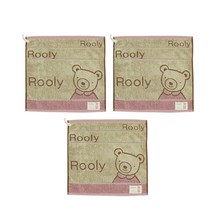 주방타올 고리 수건 핸드 타월 세트, 피에르가르뎅 울리주방, 3장, 분홍색