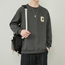 가을 맨투맨 남자 코트 루즈핏 남자 라운드넥 코디 가을 겨울 남자 봄가을 옷