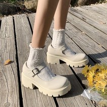 오르간슈즈 올겐화 플랫슈즈 2022 새로운 신발 신발 여성 일본식 메리 제인 신발 여성 빈티지 여자 하이힐 폼 신발 대학생