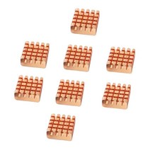 8 pcs 순수 구리 ram 방열판 쿨러 열 패드 냉각 핀 노트북 gpu cpu vga 칩 12x13mm pc 쿨러 용, 12x13x5mm, 금