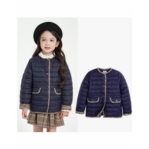 컬리수 컬리수 체크배색 경량점퍼 C224JMG02P